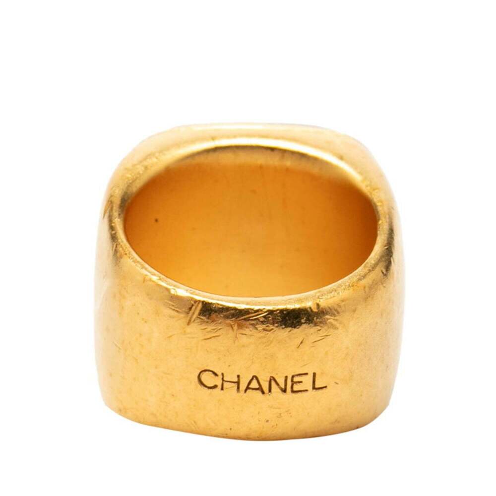 CHANEL Gold Logo Ring - Picture 4 of 5
